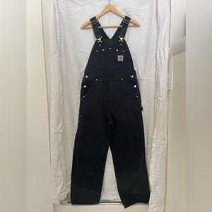 Black Carhartt Workwear overalls. unisex women’s 8/10. 32x32